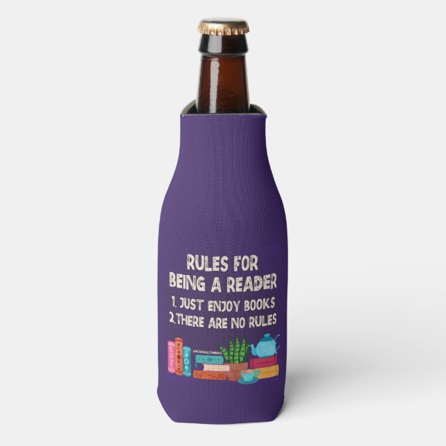 Rules For Being A Reader Bottle Cooler (Bottle Front)