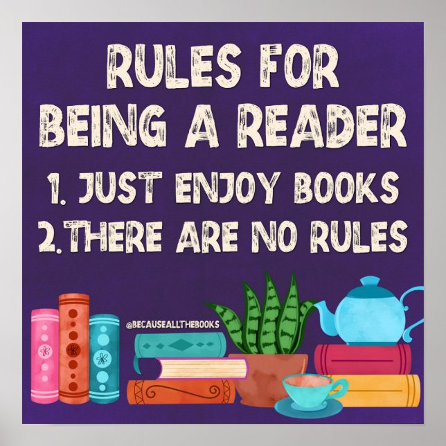 Rules For Being A Reader Poster (Front)