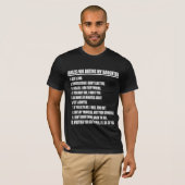 Rules For Dating My Daughter Black T-shirt | Zazzle