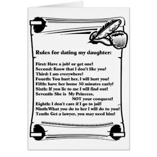 Rules for Dating My Daughter Cards
