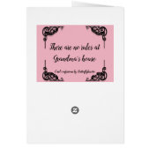 Rules for Grandma's house funny card (Back)