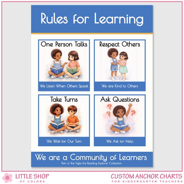 Rules for Learning Teacher Anchor Chart (Creator Uploaded)