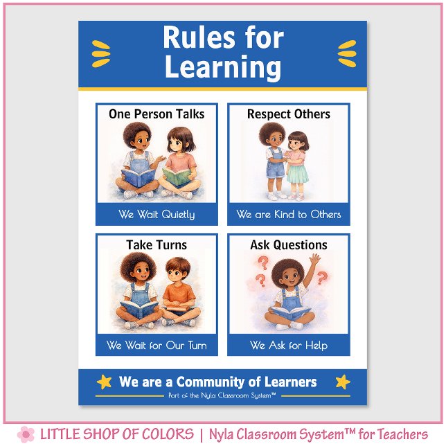 Rules for Learning Teacher Anchor Chart (Creator Uploaded)