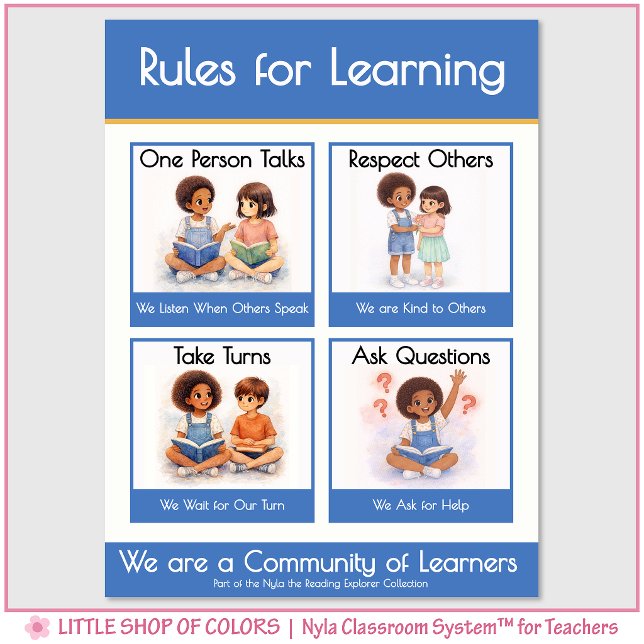 Rules for Learning Teacher Anchor Chart (Creator Uploaded)