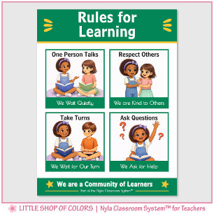Rules for Learning Teacher Anchor Chart