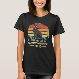 Rules For Owner Of Black German Shepherd Dog Vinta T-Shirt
