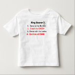 Rules of a Ring Bearer T-Shirt<br><div class="desc">Cute t-shirt for the ring bearer.  Fantastic gift idea for the show stopper!</div>
