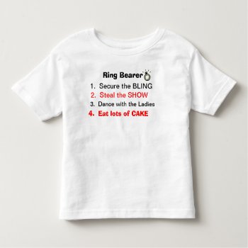 Rules Of A Ring Bearer T-shirt by Godsblossom at Zazzle