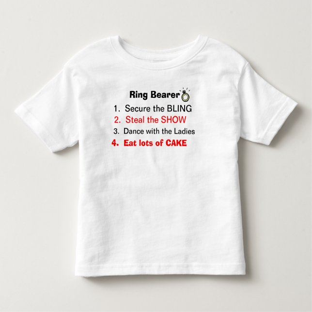 Rules of a Ring Bearer T-Shirt (Front)