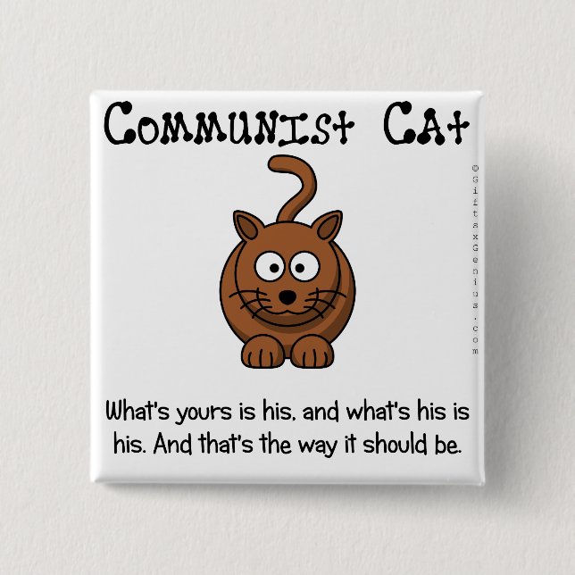 Rules of communism pinback button (Front)