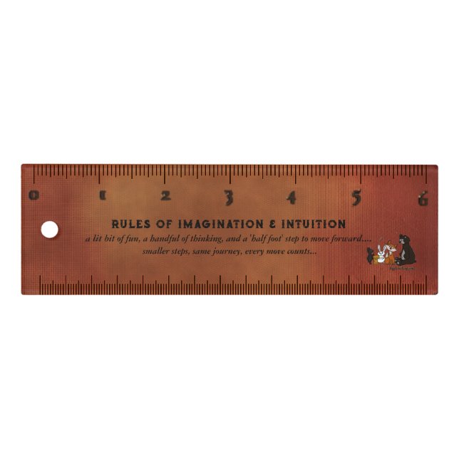 Rules of IMAGINATION & INTUITION 6in Ruler (Front)