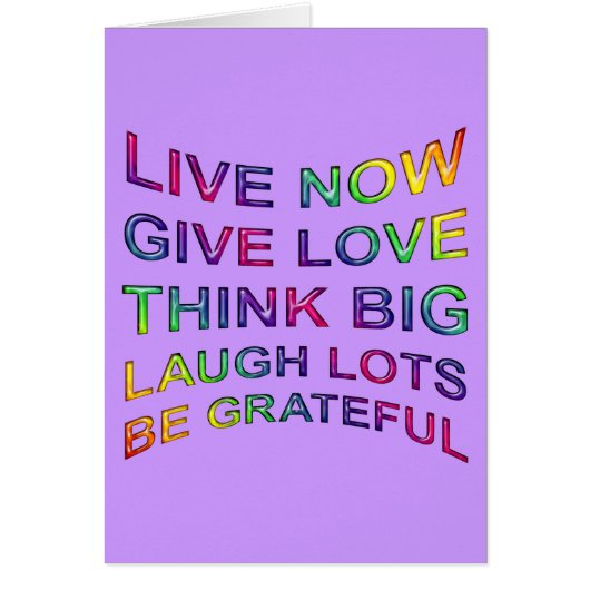 Rules Of Life Cards (Front)
