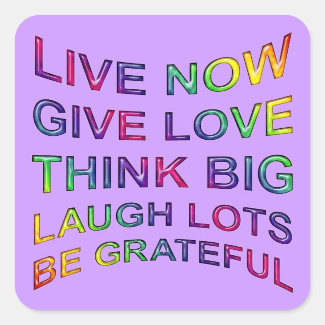 Rules Of Life Square Sticker (Front)