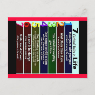 rules, quotes,sayings postcard