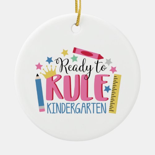 Ruling Kindergarten Ceramic Ornament