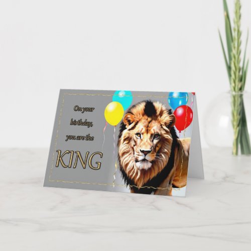 Ruling King Boys Birthday Card