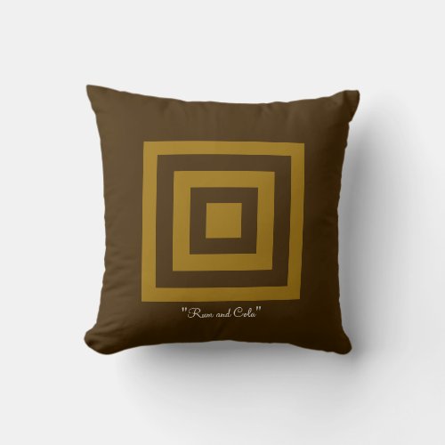 Rum and Cola Throw Pillow