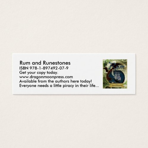 Rum and Runestones Skinny Cards Business Card Template