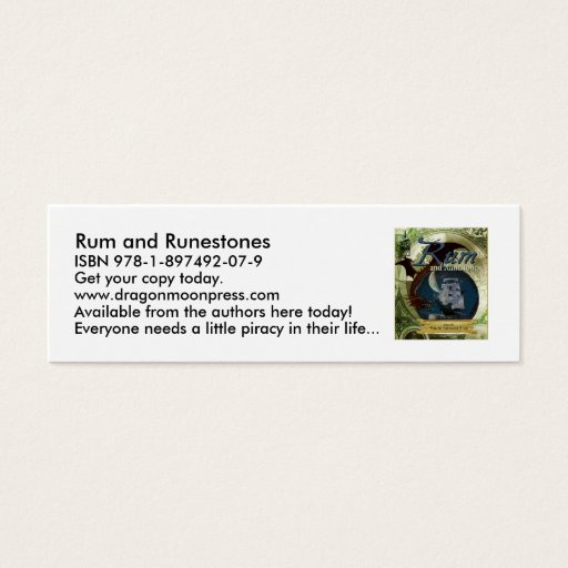 Customizable Rum and Runestones Skinny Cards Business Card Template
