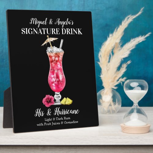 Rum Hurricane  PERSONALIZE this Signature Drink Plaque