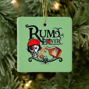 Rum lover ceramic ornament