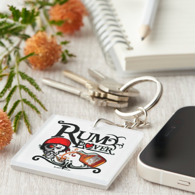 Rum lover keychain (Front Right)