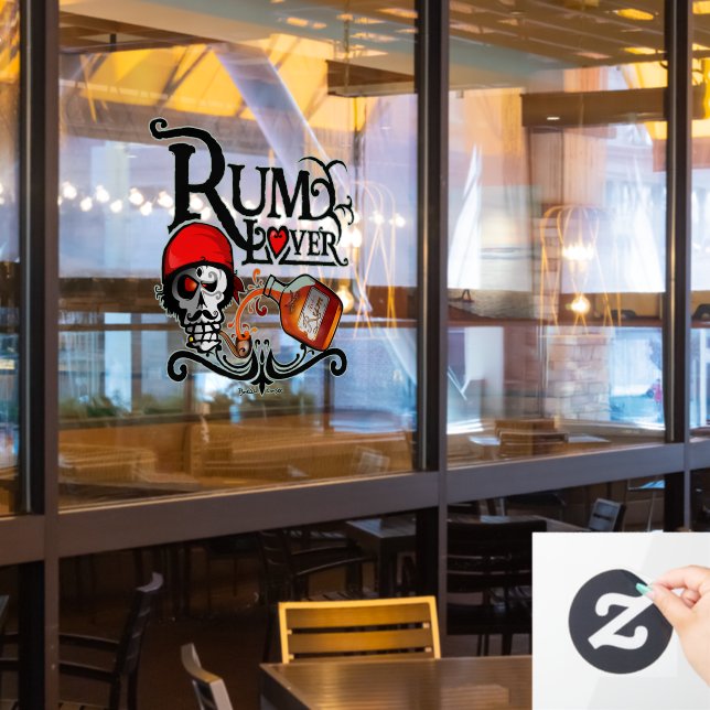 Rum lover window cling (Restaurant Window)