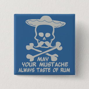 Rum Mustache custom color button