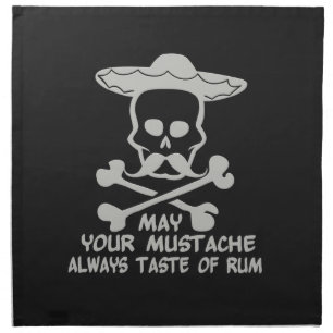 Rum Mustache custom color cloth napkins