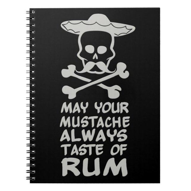 Rum Mustache custom color notebook (Front)