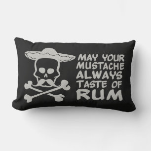 Rum Mustache custom color throw pillow