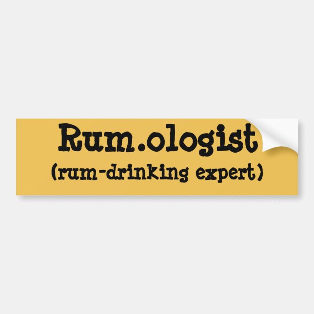 Rum.ologist Bumper Sticker (Front)