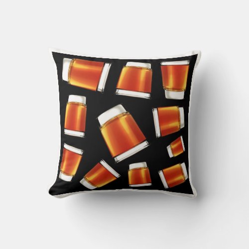 Rum pattern throw pillow