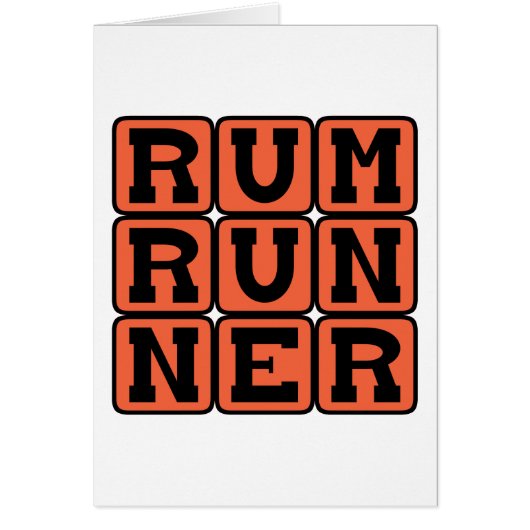 Rum Runner, Cocktail Cards (Front)