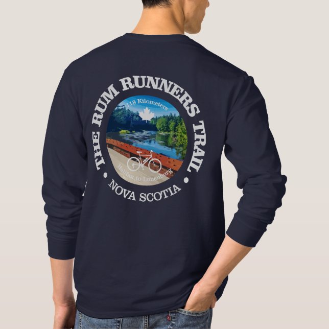 Rum Runners Trail (cycling c) T-Shirt (Back)
