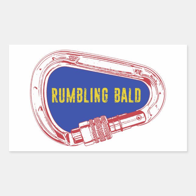 Rumbling Bald Climbing Carabiner Rectangular Sticker (Front)
