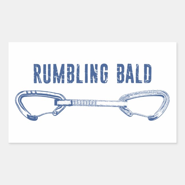 Rumbling Bald Climbing Quickdraw Rectangular Sticker (Front)