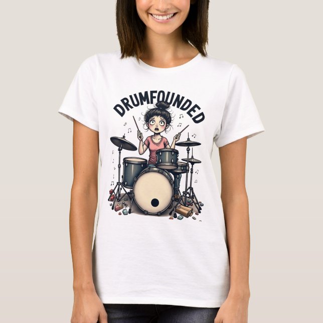 rumfounded | Funny Vintage Mom Drummer Shirt (Front)