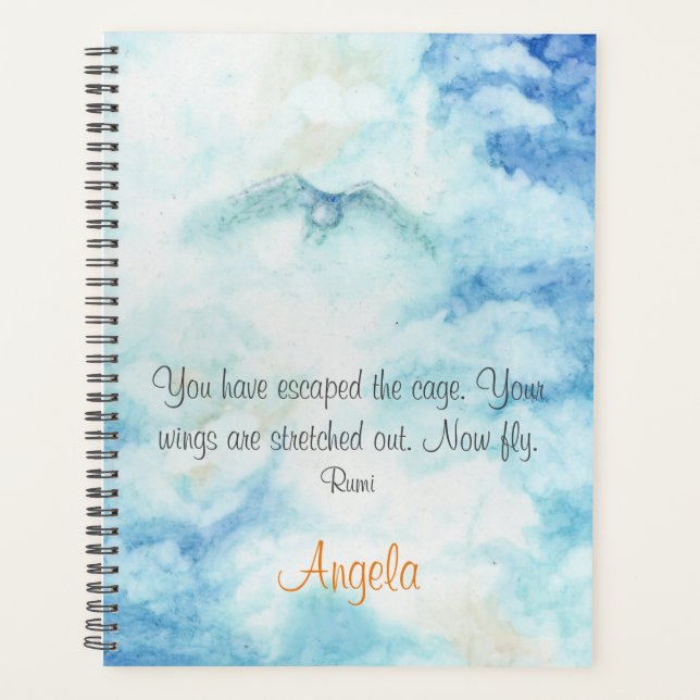 Rumi Artistic Sky Personalized  Planner (Front)