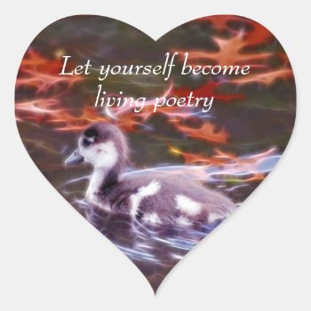 Rumi Become Living Poetry Heart Sticker by Motivators at Zazzle