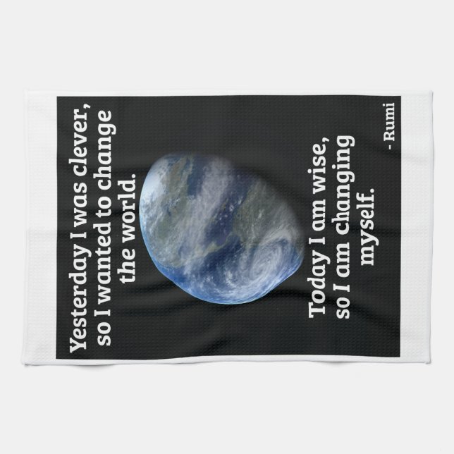 Rumi - Changing Myself Kitchen Towel (Horizontal)