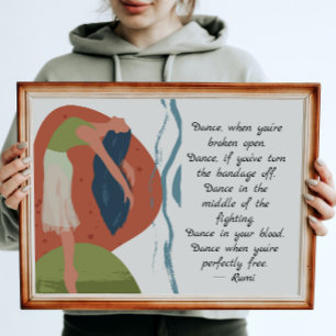 Rumi Dance Quote with Dancer Poster