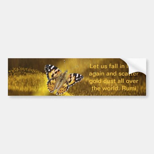 Rumi Fall in love again Bumper Sticker