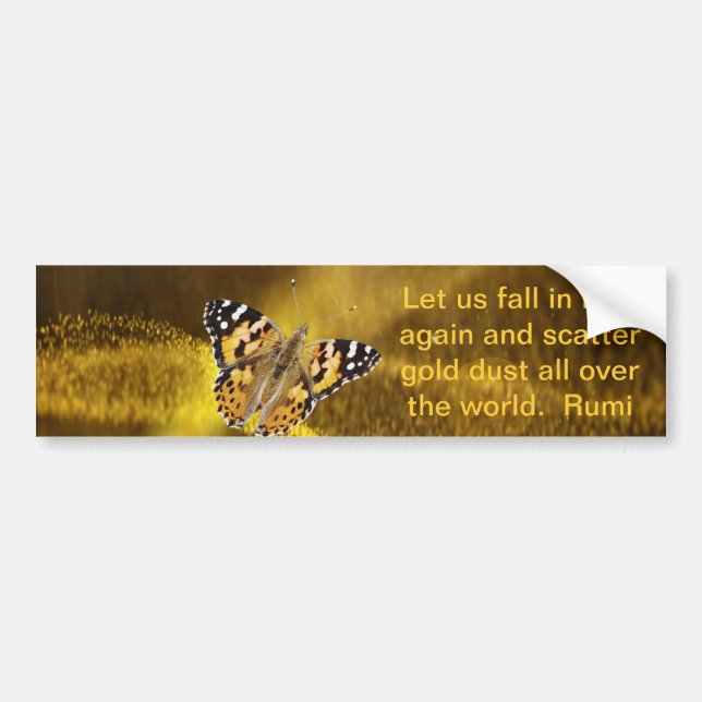 Rumi Fall in love again Bumper Sticker (Front)
