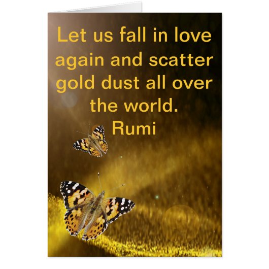 Rumi Fall in love again Cards (Front)