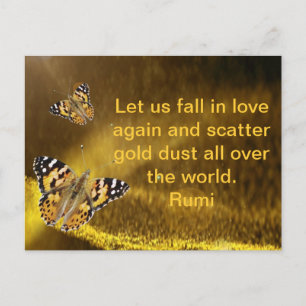 Rumi Fall in love again Postcard