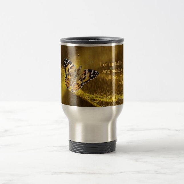 Rumi Fall in love again Travel Mug (Center)