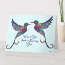 Rumi Greeting Card - What You Seek is Seeking You