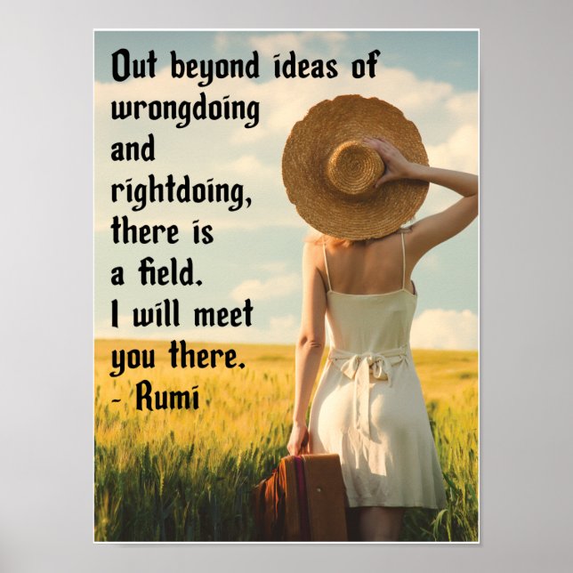 Rumi-I'll meet you there Poster (Front)