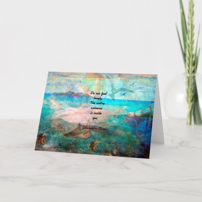 Rumi Inspiration Quote About The Universe Card (Front)